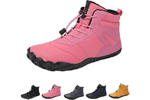 HOKUTO Winter Barfußschuhe Damen Herren Wasserdicht Schnell Trocknend Traillaufschuhe wanderschuhe Zehenschuhe Hohe Warme und rutschfeste Stiefel