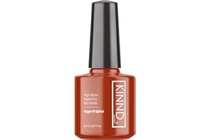 KINND. Quick Dry Nail Polish | Sugar N Spice, 8ml | Rapid Drying Nail Varnish | No UV/LED Required | 12 Free, Cruelty Free, Vegan, Made in UK