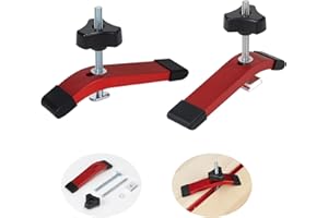 SWAWIS Zestaw 2 szt. czerwonych uchwytów do szyn T-Track, szyna T, zawleczka, stop alu, zaciski T-Track, szybkomoczące