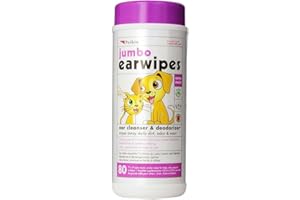 Petkin Jumbo Ear Wipes ,White(80 wipes in a single pack)