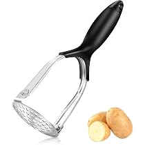 Set 3 Pezzi Schiacciapatate In Acciaio Inox – Pelapatate, Cutter Ondulato E Passapatate, Impugnatura Antiscivolo