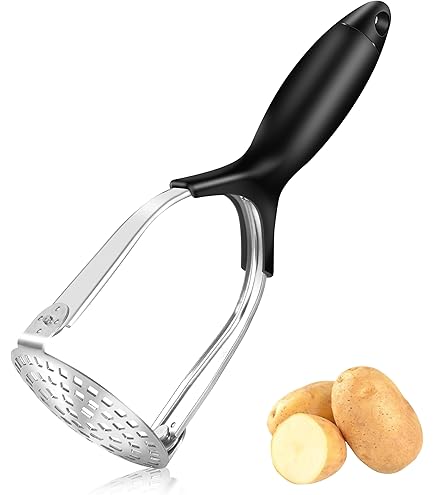 Schiacciapatate In Acciaio Inox NOBILE | 27cm Larghezza | Manico Ergonomico | Multifunzione - Foto 3