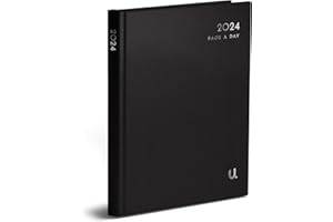 VIVAAS 2024 Diary A4 | A5 | A6 Diary Page A Day Desk And Week To View Diary Hard Backed Diaries Organiser For Student, Teacher, Home, Office, Business Year Planner (A5 Day A Page, Black)