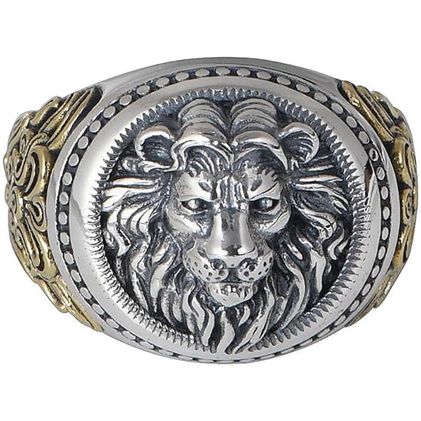 Bague Tête De Lion En Acier Inoxydable - Chevalière Homme Style Viking Gothique, Tailles 57 à 67