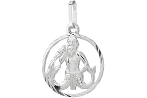 NKlaus Sternzeichen 925 Sterlingsilber Silber 15mm Ketten Anhänger Zodiak Horoskop