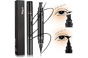 JUNHE Eyeliner Stamp,Winged Eyeliner Stamp,Wing Cat Eye Stamp, Long Lasting Liquid Eye Liner, Waterproof Smudgeproof Makeup,Black Eyeliner Pen Winged Eyeliner Pencil (Thin Stamp)