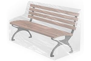 BEIMEIII Housse de protection pour banc de jardin - 160 x 80 x 75 cm - Transparent - Protection contre la pluie - Résistante aux intempéries