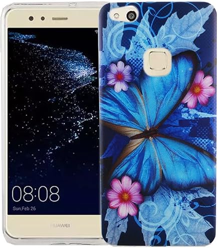 Kaywzo Handyhülle Für Huawei P10 Lite – Transparent Mit Blumen-Druck, Stoßfest & Ultra-dünn