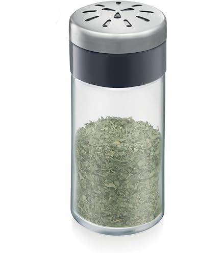 Set 4 Barattoli Per Spezie In Vetro Borosilicato 500 Ml Con Coperchio Rotante A 3 Fori - Contenitori Da Cucina Trasparenti