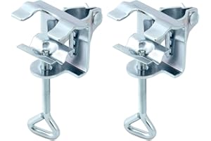 QWORK® 2 sztuki stojaków na parasole balkonowe, zacisk stołowy do parasoli przeciwsłonecznych bez wiercenia, uchwyt na parasol przeciwsłoneczny Ø 19-32 mm, do poręczy balkonowych lub stołów