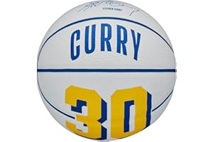 WILSON Ballon de Basket, NBA Player Icon Mini, Stephen Curry, Golden State Warriors, Extérieur et Hall de Sport, Taille: 3