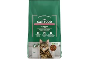 by Amazon - Croquettes complètes pour chats adultes, au saumon, thon et légumes, 1 lot de 10kg