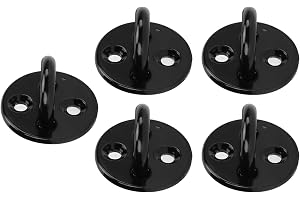 5 St Eye Plate Förtjockad Väggankare Svart Rostfritt Stål Förstärkt Belastningsbärande Heavy Duty Pad Eye Plate Eye Krokar
