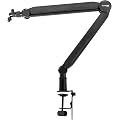 Plugger Studio Flextream Stand Pied Micro de Table articulé, Bras Micro Flexible pour Podcast, Streaming, Voix Off, Home Studio, visio, Bureau, Fixation Pince, adaptateurs Micro et caméra Inclus