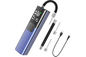 Pumteck MY01 Electric Ball Pump with Inflation & Deflation, Accurate Pressure Gauge and 4 Preset Modes, Automatic Ball Pump for Basketball, Soccer, Football and Volleyball (Max 15 PSI)