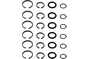 6 Set 3/8" & 6 Set 1/2" Slaghållarring Clip Friktionsringar med O-Ring, Slagnyckel Socket Hållarring Clip för Elektrisk/Pneum