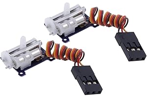 AGFRC Micro Linear Servo - 2PCS Upgrade 9mm 1.5g Digital Linear Coreless Servo for Mini Aircraft (JR-Left-Side)