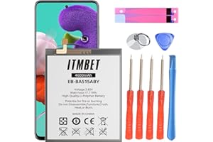 ITMBET Akku für Samsung Galaxy A51 4G mit Hoher Kapazität, 4600mAh Ersatzakku für Samsung Galaxy A51 SM-A515F SM-A515F/DS,EB-BA515ABY mit Reparatur Toolkit (Nicht anwendbar auf A51 5G EB-BA516AMY)