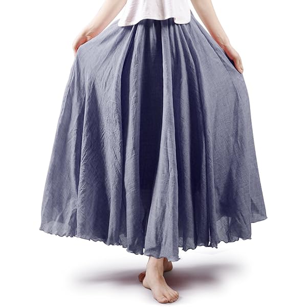 Afibi Women's Floral Maxi Skirt - Chiffon, High Waisted, Beach Summer Skirt In White Blue, XX-Large - View #7