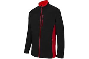 Velilla 201504; Chaqueta polar bicolor; color Negro y Rojo; Talla 3XL