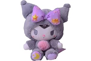 BINGGUNYO Peluche Juguetes,Peluche de Cinnamoroll, Kuromi de Peluche,Charmmy Kitty, Juguetes de Animales Suaves Ultra Suaves y Lindos Juguete de Cumpleaños Suave de Algodón PP Niño y Niña (kuluomi)