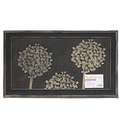 JVL Havana Heavy Duty Welcome Gummi Pin Fußmatte, 45 x 75 cm – Bäume, Multi/Farbe