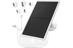 10W/5V Solarpanel-Ladegerät mit zwei DC3,5x1,35 Anschlüssen und USB-C, 3m Ladekabel, IP65, kompatibel mit Ring Spotlight Cam Plus/Pro, Stick Up Cam Battery 2nd/3rd Generation (10W Leistung)