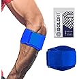 Boldfit Neoprene Tennis Elbow Support for gym with Strap, for pain relief in Bursitis, Tendonitis Support Strap Elbow wraps for gym, workout, Tennis, Badminton, Running - Free Size - Blue