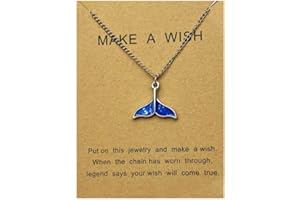GIONATAN SHOP Collana con coda di sirena per donna ragazza e bambina moda fascino nautico regalo ciondolo pendente animale balena pesce natura