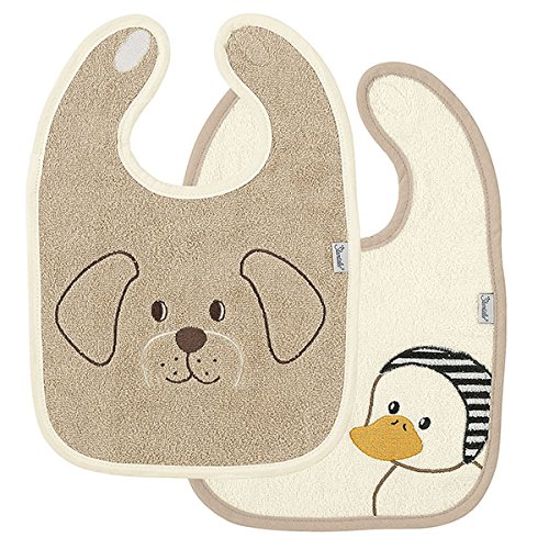 Sterntaler 7031689 Doppelpack Klettlätzchen Hanno