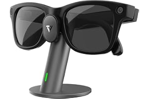 PRISMXR Charging Station Compatible with Ray-Ban Meta Smart Glasses, Aluminum Charging Stand Compatible with Wayfarer, Headliner, Skylar, Compact Portable Travel - Carina S1 (Space Gray)