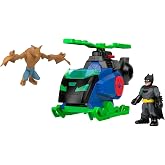 Imaginext DC Super Friends, 7 cm aksiyon fig&uuml;rleri ve oyuncak ara&ccedil;, Batcopter Batman, Man-Bat (Stiller &ccedil;eşitlilik g&ouml;sterebili