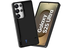 Gladgogo Akku Hülle für Samsung Galaxy S25 Ultra(6.9 inch), 7000mAh Akkuhülle mit Ständer und hoher Kapazität,Wiederaufladbar Batterie Ladehülle Akku, Tragbares Batterieladegerät Hülle mit USB-C