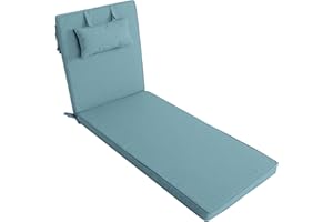 ‎LILENO HOME LILENO HOME Sonnenliege mit Kissen 1er Set Wasserliege Strandliege Auflage Gartenliege