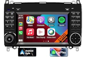 CHARGONIC Androidem 13 Radio samochodowe Nawigacją GPS dla Mercedes Benz W169 B200 W245 W639 Vito Viano W906 Sprinter, 7-calowy Ekran Dotykowy, Obsługa CarPlay/Android Auto+Bluetooth (4core 2GB+32GB)