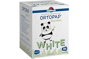 MASTER AID Ortopad White Regular – Tiritas oculares para niños – Parches oclusivos para los ojos de los niños para el tratamiento del ojo perezoso y el estrabismo – 1 paquete de 50 unidades – 8,5 x