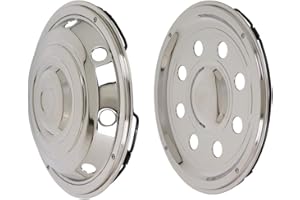 HANSEN STYLING PARTS 4x Universelle Radzierblenden 19,5 Zoll - gerade und gewölbt - für LKW Vorder- und Hinterachse~