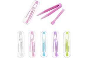 SOGHO Paquete de 5 pinzas para lentes de contacto, pinzas para lentes de contacto, removedor de lentes de contacto de plástico, removedor de lentes de contacto, multicolor, Organizador de bolso