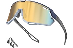 Bircenpro Cycling Sunglasses for Men Women - UV400 Protection Sports Glasses Running Sunglasses for Baseball MTB Golf Softball