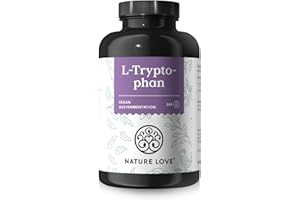 ‎NATURE LOVE NATURE LOVE® L-Tryptophan - 240 Kapseln, laborgeprüft, hochdosiert mit 500 mg je Tagesdosis, vegan und in Deutschland produziert - ohne unnötige Zusätze