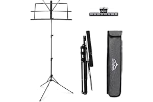 EASTROCK Porte-Partition en Aluminium, Pupitre D'orchestre en Métal,Support de Musique Réglable avec Sac Transport, pour Pratique à Domicile, École, Orchestre, Chœur, Étudiants et Débutants