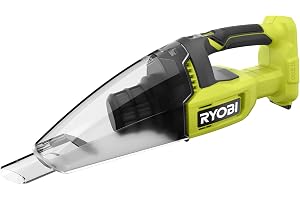 RYOBI 18 V ONE+ sladdlös handdammsugare RHV18-0 (upp till 1 450 l/min luftflöde, 600 ml dammbehållare, 34 luftwatts, låsbar s