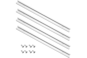 OTOTEC 4 piezas en forma de T de aleación de aluminio con ranura en T, ranura en T, accesorios de pista de inglete para sierras de brazo radial, bancos de trabajo, prensas de taladro de 300 mm