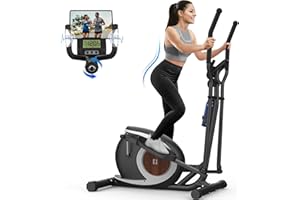 ‎COWMEW Crosstrainer für Zuhause, Ultraleiser Magnetischer Ellipsentrainer mit 16 Widerstandsstufen, LCD-Monitor, Rutschfestem Pedal, Flaschenhalter, Bis zu 265 LBS Home Fitness-Übung Elliptical Stepper