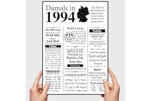 VP-DSGN Geburtstag - 1994 - Bild Plakat Zeitungsartikel Fakten zum Jahrgang - Deko Geschenkideen zum Geburtstag, Mann Frau - damals in - Poster