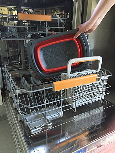 Itian Faltendes Silikon-Sieb, Sieb mit Ausziehbaren Griffen, um Fast Spülen, Große Kapazität und Einziehbar zu Passen - 6