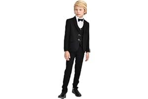 Lilax Boys Formal Suit 5 Piece Outfit Dresswear Suit Set