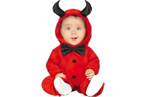 FIESTAS GUIRCA | Disfraz Demonio Bebé - Capucha y Mono - Disfraces de Diablillo y Demonios para Halloween, Carnaval y Fiestas - Bebés Unisex