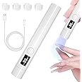 OBABO [Upgrade] Handheld Uv Light For Gel Nails, Rechargeable USB Nail Dryer, LED Display Gel Nail Art Flashlight, Mini LED UV Light For Gel Nails, Nail Lamp For Nail Gel Polish Curing (1)