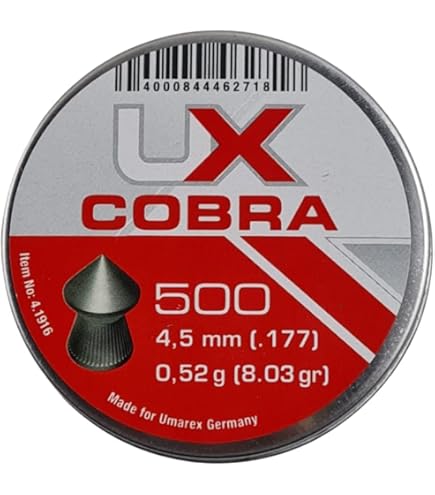 Pallini GAMO 4.5 Mm A Pallini Tondi Per Carabine Ad Aria Compressa CO2, Confezione Da 10, IC41